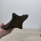 Brutalist bronze candle stick by Horst Dalbeck , 1970s Germany