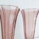 Pair of dark pink crystal vase art deco