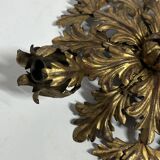 1960s gilt toleware ceiling light by Banci