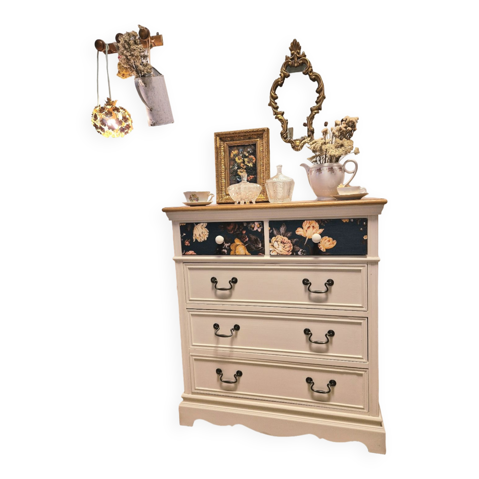 Flowered chest of drawers