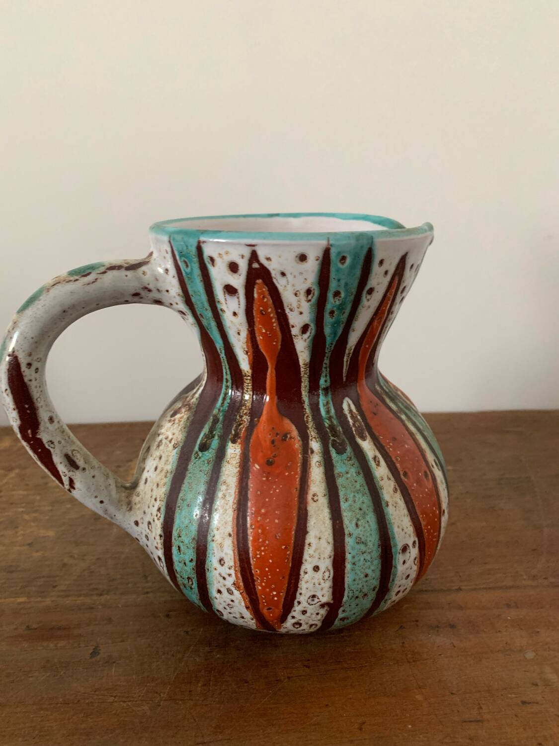 Vintage Vallauris Ceramic Pitcher Circa 1960