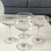 Lot of 4 x Champagne Coupes / Doyen Glassware. Art Deco 1930s.