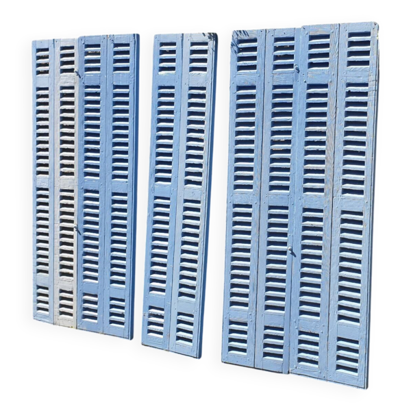 Paire De Volets/persiennes Bleus - Fin XIXème