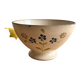Old earthenware bowl on a pedestal, Digoin Sarreguemines Flowers / flo
