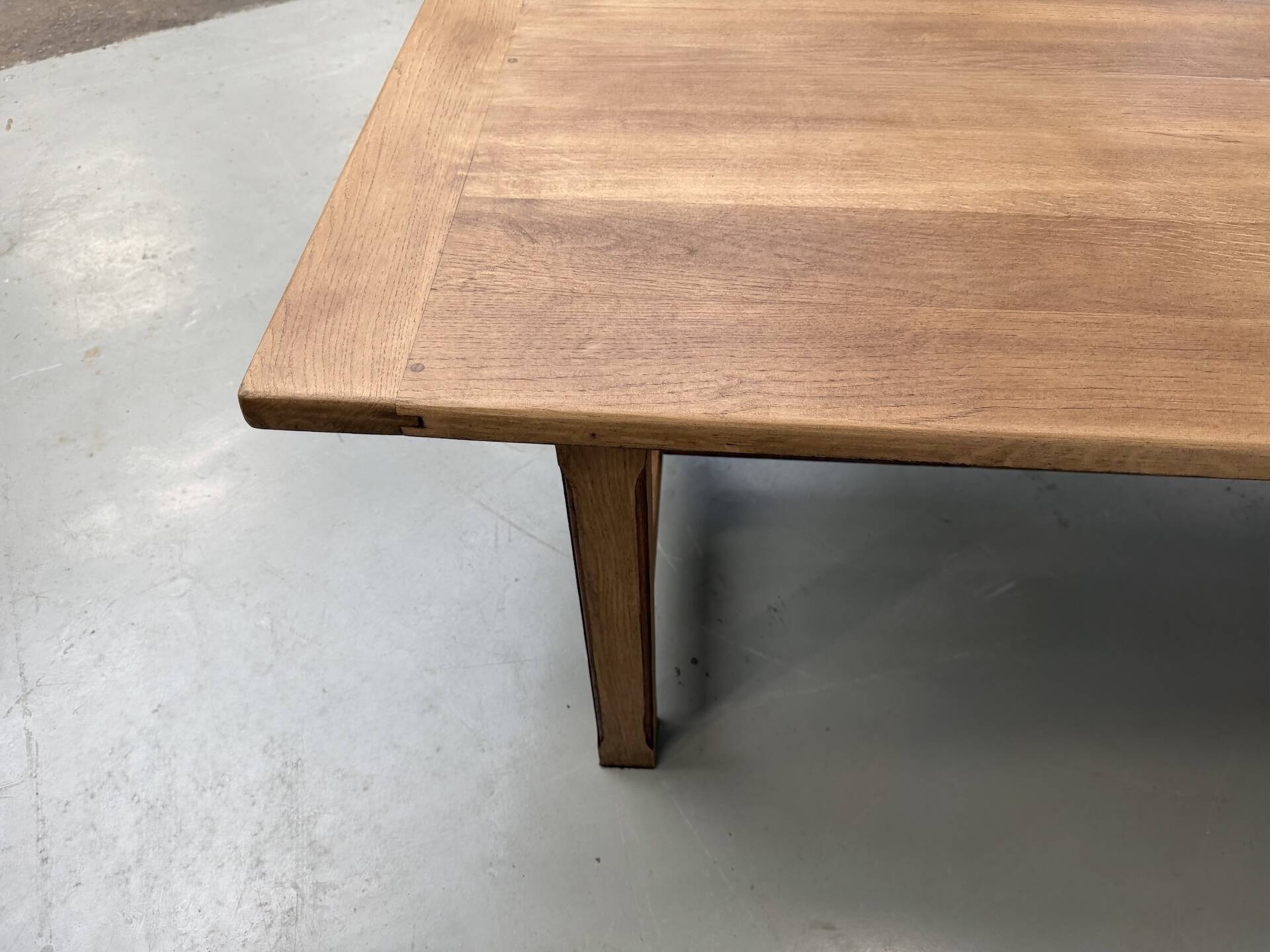 XXL farmhouse table in solid oak 350 cm - Reconstruction Style - 1950s