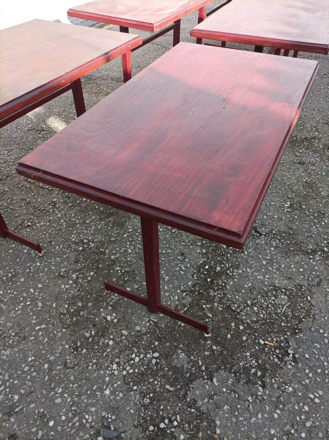 Bistro lot 9 tables and 16 chairs mahieu Jule bry