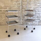Chrome metal trolley