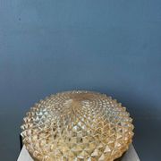 Mid-Century recessed ceiling light in crystal glass