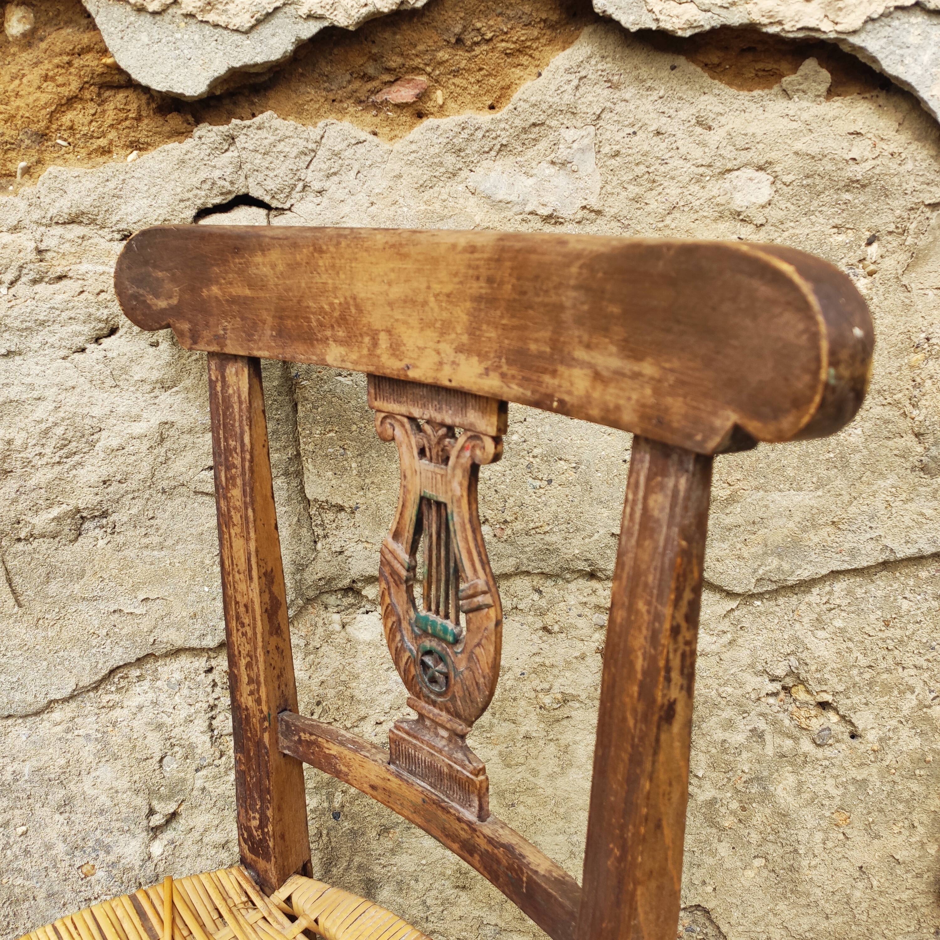 Antique patinated chair