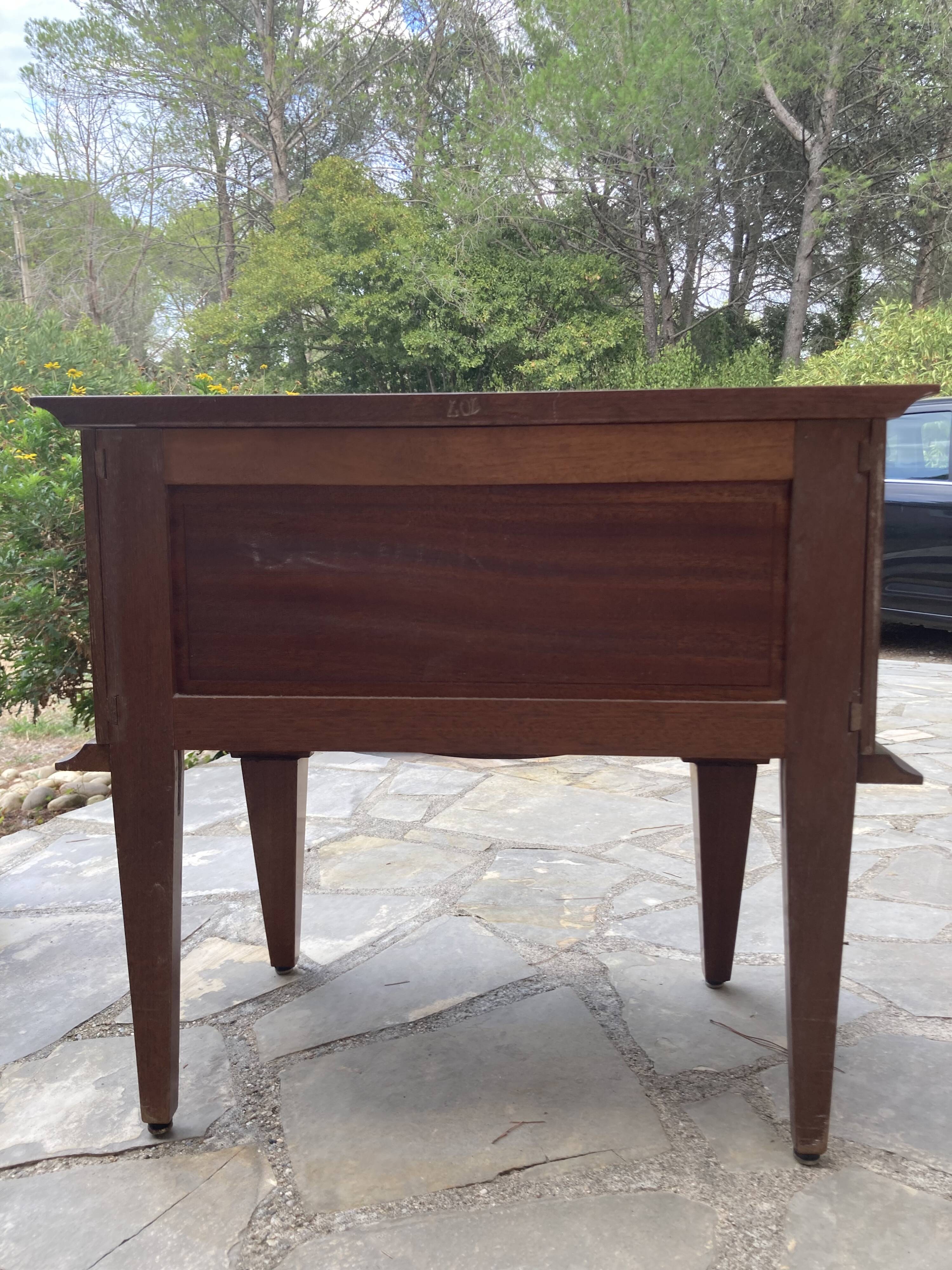 varnished rosewood bedside table