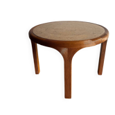Table à manger en travertin et rotin Vivai del Sud