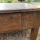 Rustic solid oak coffee table farmhouse initials J C