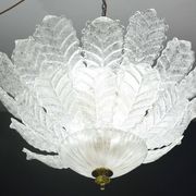 Florence, large size Murano clear transparent vintage glass ceiling light