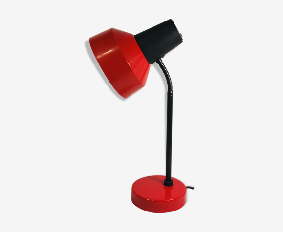 Lampe bureau métal rouge 1960 Massive Art | Selency