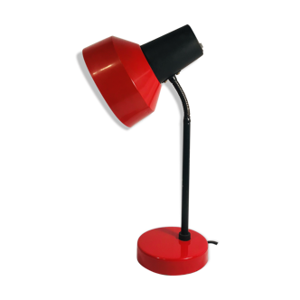 Lampe bureau métal rouge 1960 Massive Art