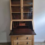 Antique English secretary display cabinet