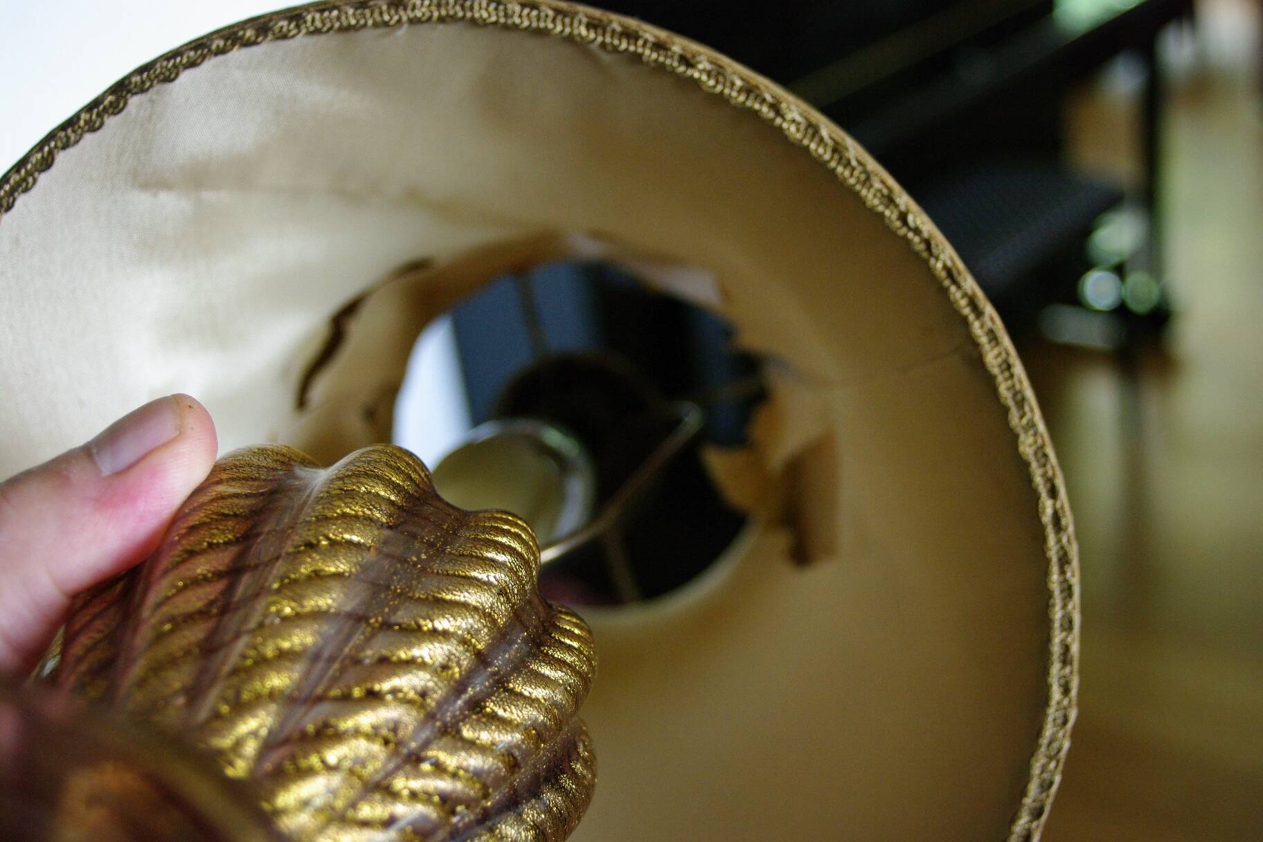 VINTAGE TABLE LAMP BY BAROVIER AND TOSO ITALY 1950