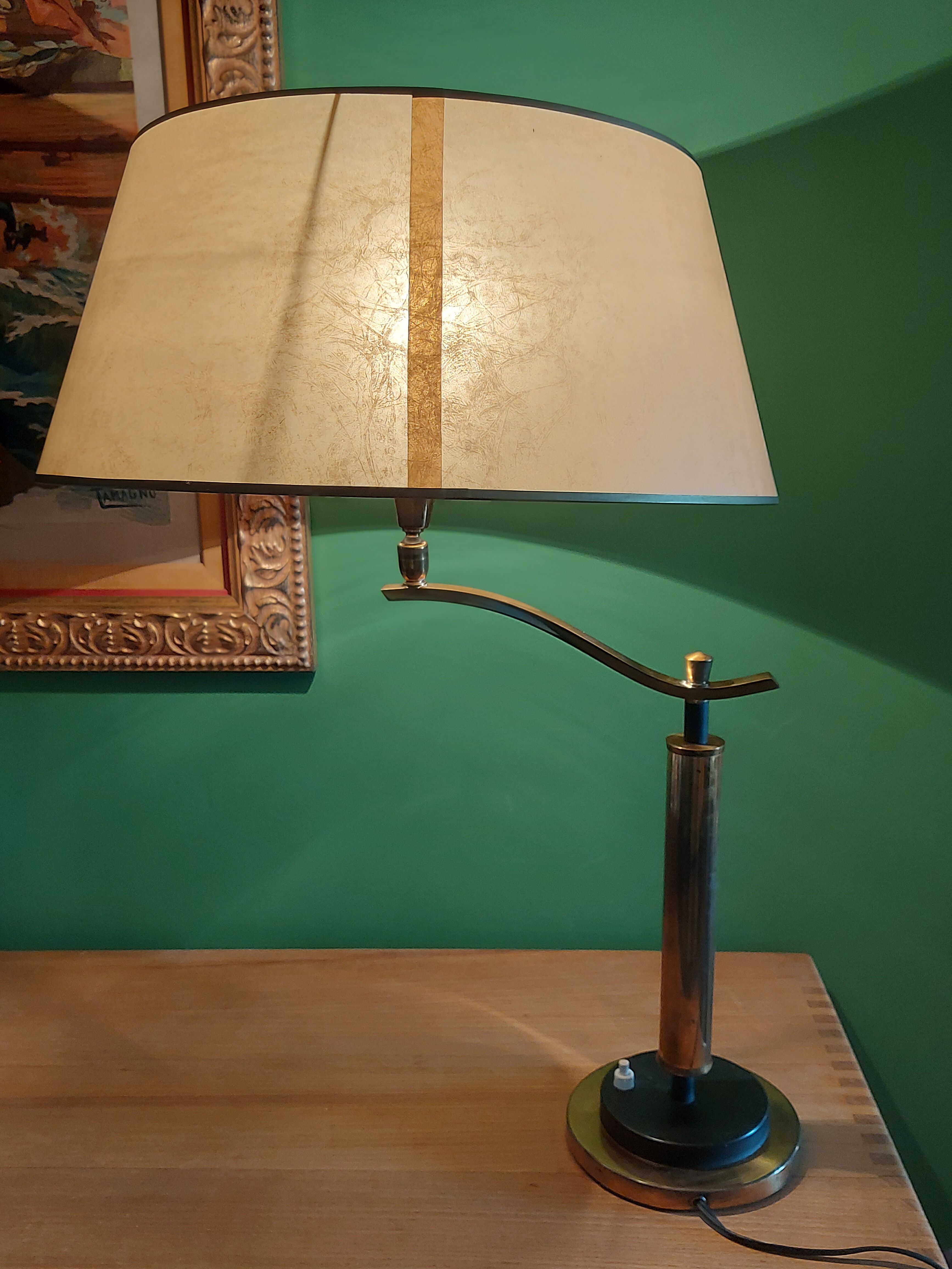 Brass lamp 30's Jules Leleu