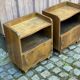 2 tables de chevet art déco 1960 en noyer
