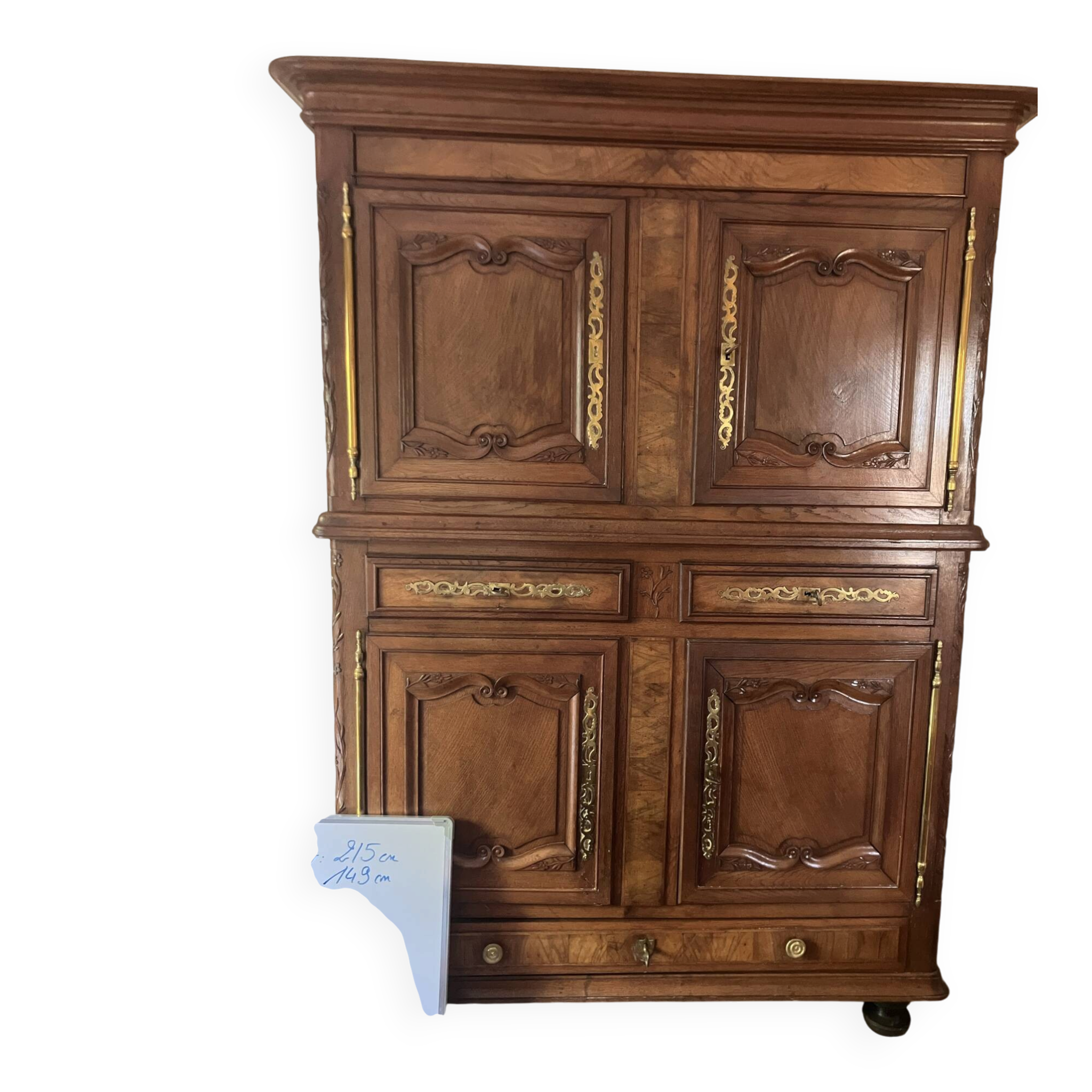 buffet with 2 bodies in solid oak