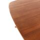 Large oval extendable dining table Gudme Danish design in teak - restored
