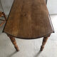 Round wooden table (4/6 people) with 4 straw chairs