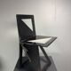 Dutch post modern foldable side chair, Eindhoven Design Academy, 1980s