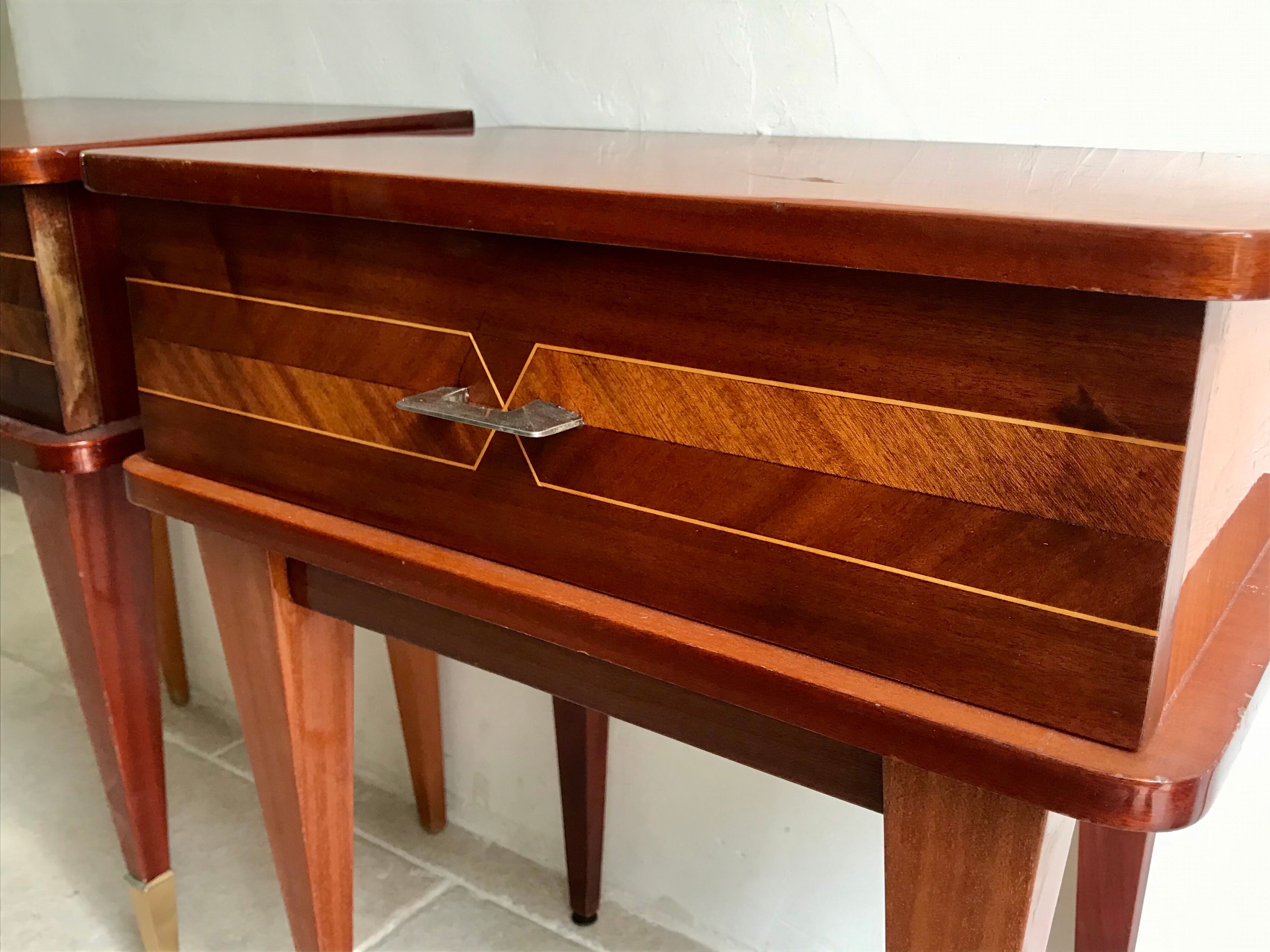 Pair of vintage bedside tables