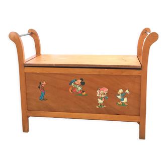 Banc coffre à jouet vintage années 60