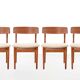 Ensemble de quatre chaises design scandinave danois