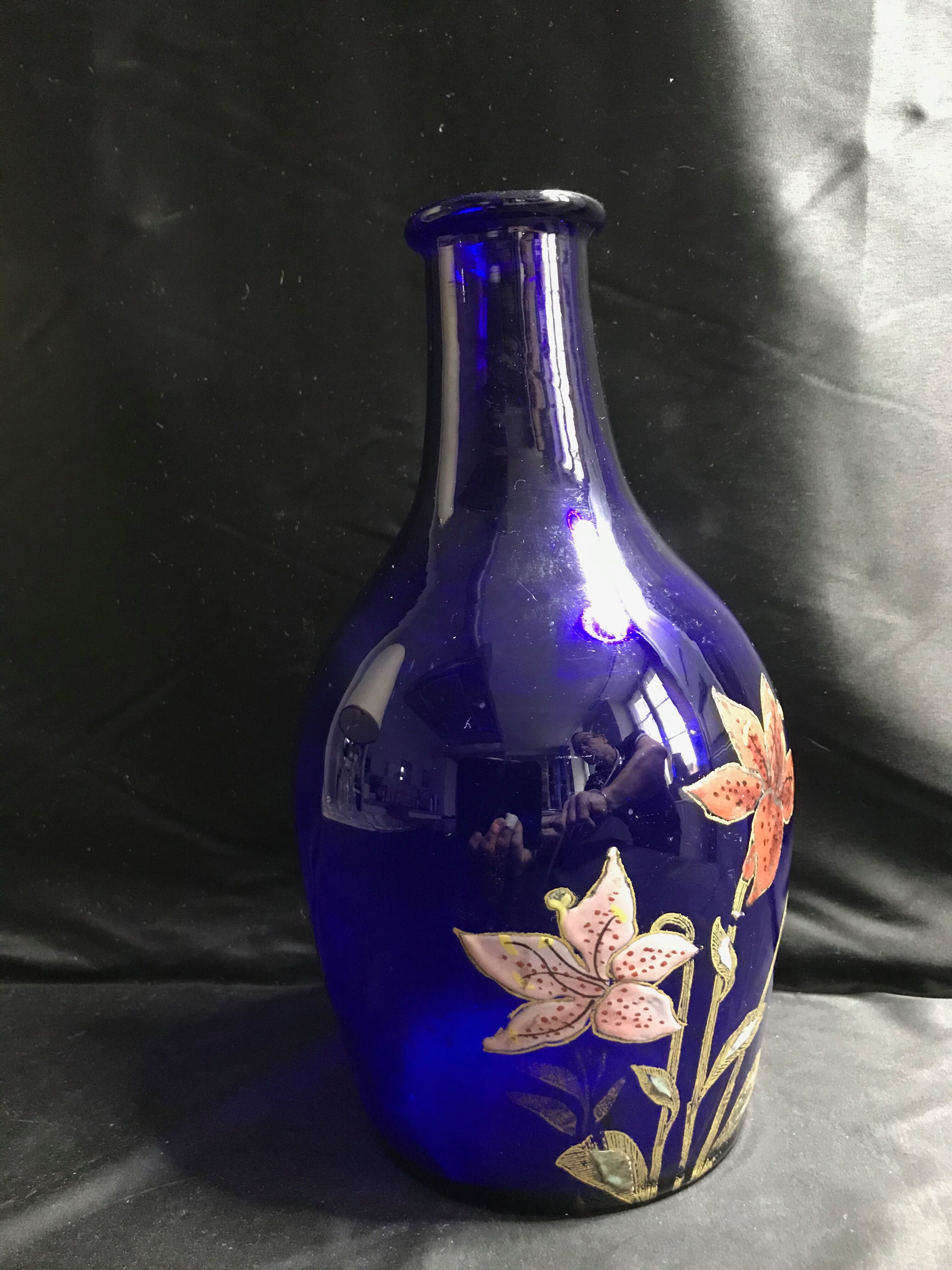 1317 Marked with enamel at the heel - Carafe - Napoleon III - Enamel glass