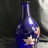 Carafe Napoléon III verre émaillé 1317 marquée à l’émail au talon -