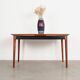 Table en noyer, design danois, années 1970, fabriquée au Danemark