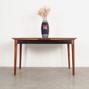 Walnut table, Danish design, 1970s, manufactured in Denmark