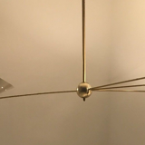 Pendant light 8 lights brass white and golden