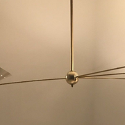 Pendant light 8 lights brass white and golden