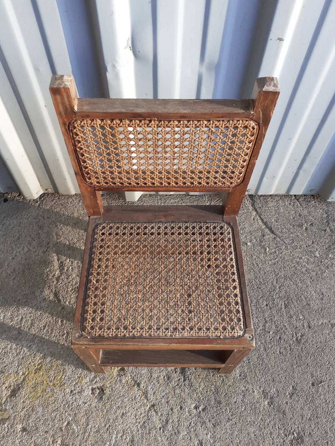 Wooden and cane children's chair