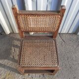 Wooden and cane children's chair