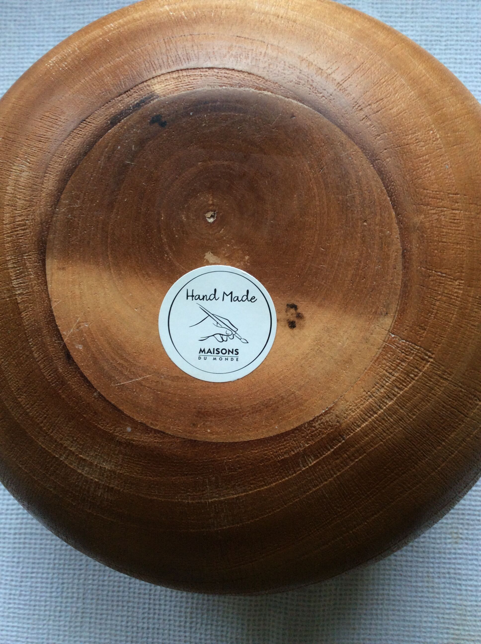 Contemporary wooden ball vase