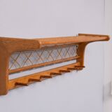 Solid Oak hanging Coatrack Johan Wulfers 1950s Holland