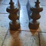 Paire de chenets en bronze