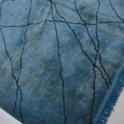 Turqouise Vintage Handmade Hemp Rug sku 3001