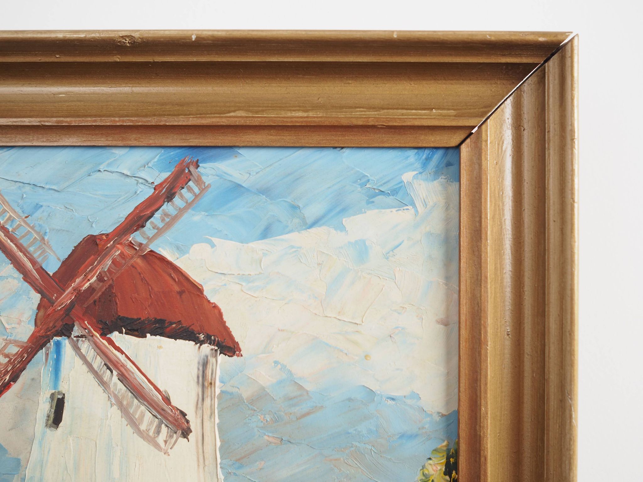 Painting „The Colourful Windmill”, Scandinavian design, 20th century, by Aage Verner Thrane