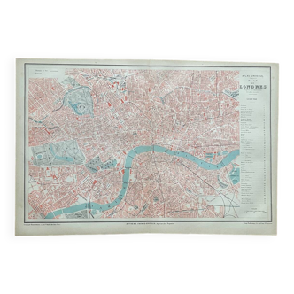 Map of London at the end of the 19th century