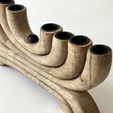 Scandinavian wooden candle holder, Denmark 1970s.