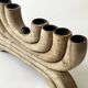 Scandinavian wooden candle holder, Denmark 1970s.