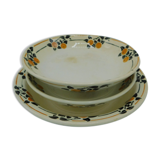 3 serving dishes - Badonviller - Madeleine