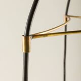 Italian pendant lamp with “lattimo” Murano glass shades, mid century modern