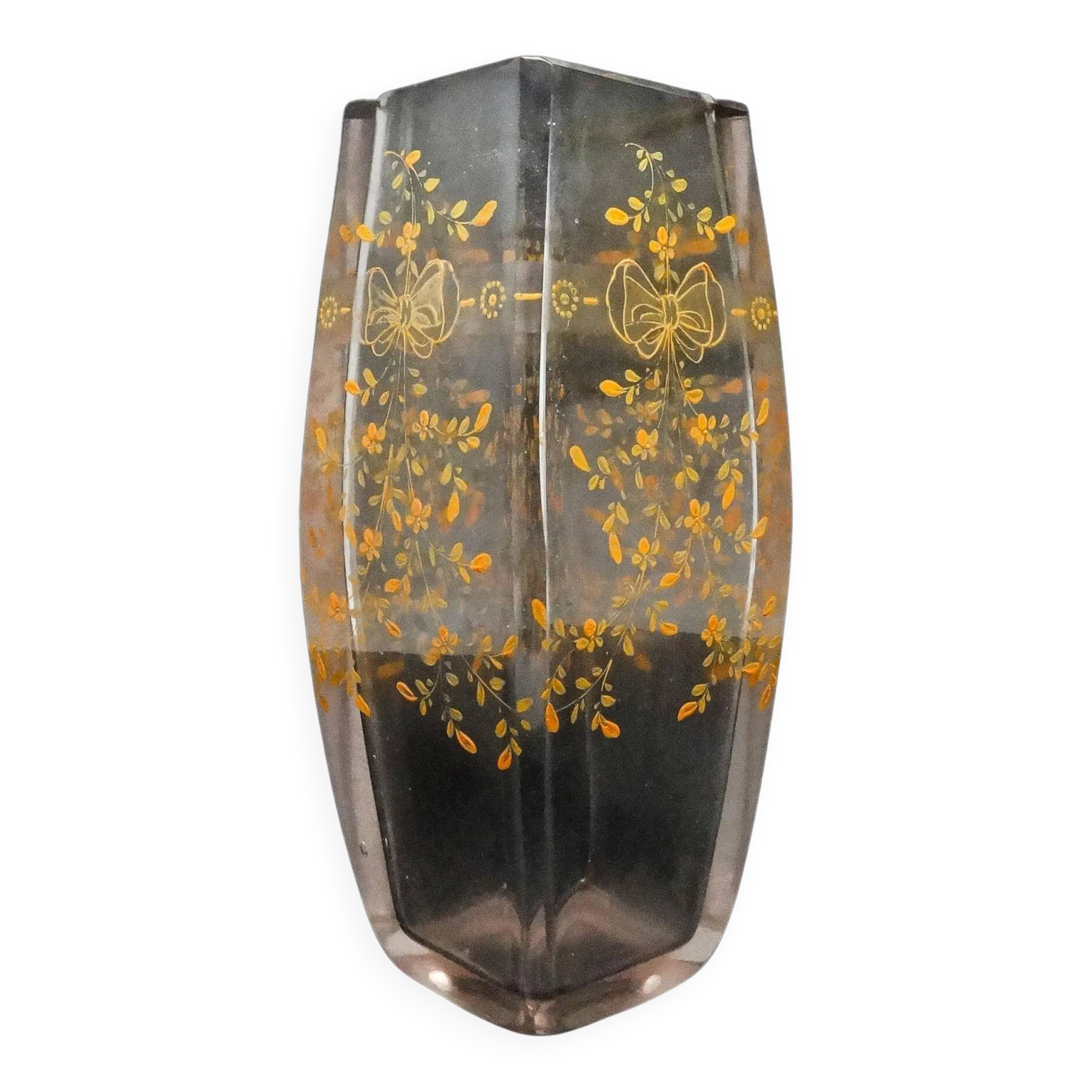 Art Nouveau vase, crystal, Bohemia Moser, Czechia, early 20th century