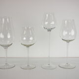 Set of Large Glass Goblets 1960s, Czechoslovakia